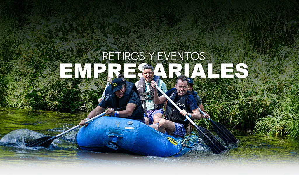banner de retiros y eventos empresariales para tabletas las estacas