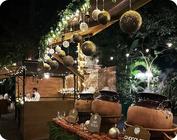 Foto banquete año nuevo las estacas