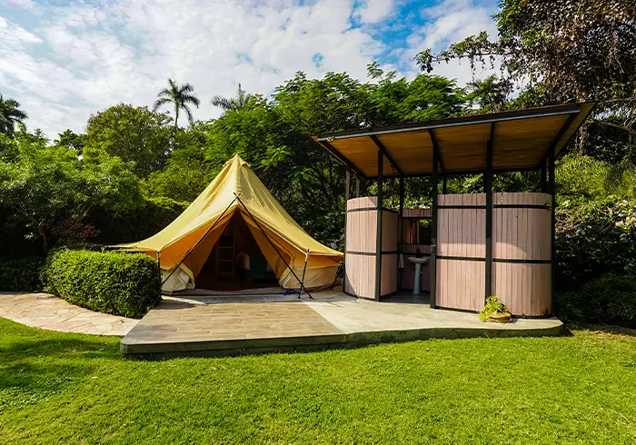 GLAMPING Foto para glaming en las estacas
